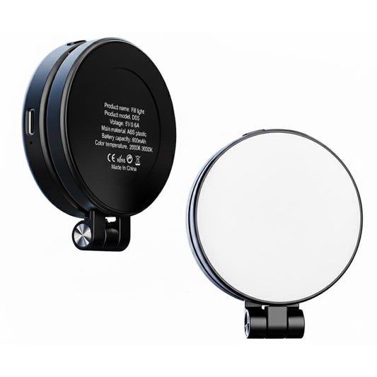 D03 Magnetic Mobile Phone Fill Light with 3-Color Temperature & 3-Level Brightness, 360° Rotation, 270° Tilt, Type-C Rechargeable Mini Ring Light for iPhone, Android, TikTok, YouTube, Selfies & Live Streaming
