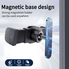 Magnetic Phone Holder with 6 N52 Strong Magnets, 360° Adjustable Gym & Golf Cart Phone Mount, Metal Base, Universal Holder for 4–7 Inch Smartphones