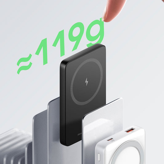 Magnetic Wireless Portable Charger for iPhone 17/16/15/14/13/12 Pro/Pro Max/Plus 5000mAh Aluminum Design MagSafe Charging USB-C Overheat Protection