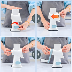 Rotary Cheese Grater and Vegetable Slicer with Hand Crank, Stainless Steel Drum Grater for Vegetables, Cheese and Nuts, Manual Kitchen Grating Tool with Handle.