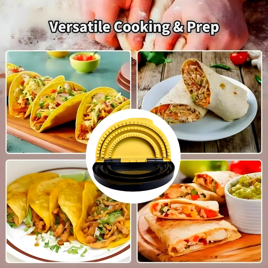 3-in-1 Tortilla Sealer and Sandwich Squeeze Press, Adjustable Quesadilla Maker, BPA-Free Kitchen Gadget for Sealing Wraps and Snacks