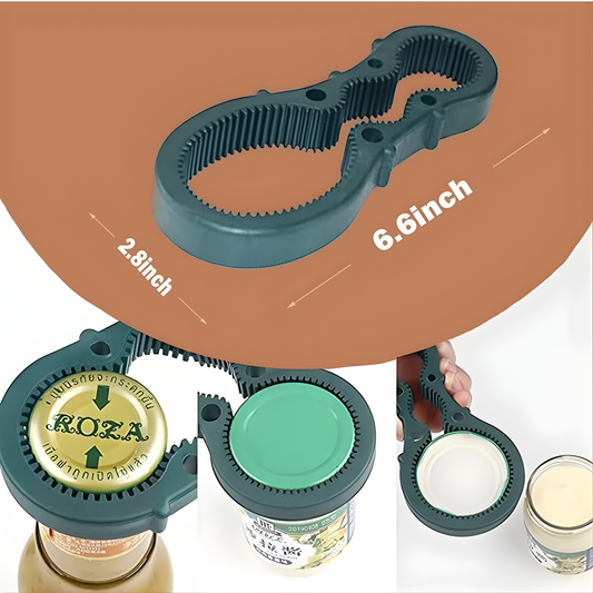 Automatic Electric Can Opener with One Touch Operation, Battery Powered Can Opener with Manual Bottle Opener, Smooth Edge Safe Cut Design