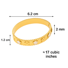 White Multicolor Flower Charm 316L Stainless Steel Bangle for Women PVD Gold Plated Anti-Tarnish Cuff Bracelet Adjustable Everyday Wear 18K Gold Plated Hypoallergenic