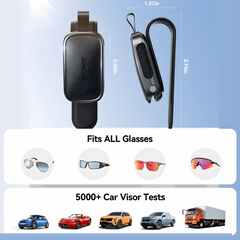 Magnetic Sunglasses Holder for Car Visor, One-Handed Grip with N52 Strong Magnet, 20° Adjustable Safety Lock, Universal Fit for All Glasses, Ultra Soft Foam Interior, Compact Car Accessories Organizer