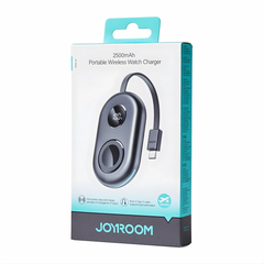 2500mAh Portable Wireless Watch Charger for Apple Watch, Magnetic Charging with Real-Time Battery Level Display, Built-in USB-C Cable, Compact Design for Travel and Everyday Use