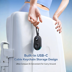 2500mAh Portable Wireless Watch Charger for Apple Watch, Magnetic Charging with Real-Time Battery Level Display, Built-in USB-C Cable, Compact Design for Travel and Everyday Use